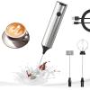 imageYARRAMATE Silver Powerful Milk Frother Wand ampamp 100ml Metal Measuring Cups Black