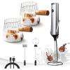 imageYARRAMATE Silver Powerful Milk Frother with Stand ampamp 6 oz180ML Glass Measuring Cups