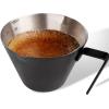 imageYARRAMATE 100ml Metal Measuring Cup Black ampamp Silver Powerful Milk Frother Wand