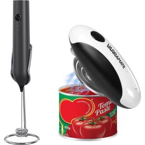 imageYARRAMATE Electric Can Opener and Rechargeable Milk Frother Wand with Stand