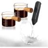 imageYARRAMATE Mini Powerful Milk Frother Wand ampamp 100ML Glass Measuring Cups Double Spout