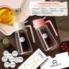imageYARRAMATE 16oz470ml Glass Olive Oil Sprayer for Cooking with Stickers 2 in 1 Oil Dispenser for Kitchen Gadgets Food Grade Premium Spray Bottle for Salad Frying BBQ Pomelo061Pc Pink