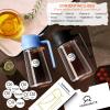 imageYARRAMATE 16oz470ml Glass Olive Oil Sprayer for Cooking with Stickers 2 in 1 Oil Dispenser for Kitchen Gadgets Food Grade Premium Spray Bottle for Salad Frying BBQ Pomelo101Pc SkyBlue