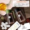 imageYARRAMATE 16oz470ml Glass Olive Oil Sprayer for Cooking with Stickers 2 in 1 Oil Dispenser for Kitchen Gadgets Food Grade Premium Spray Bottle for Salad Frying BBQ Pomelo202Pcs BlackOliveGreen