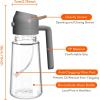 imageYARRAMATE 16oz470ml Glass Olive Oil Sprayer for Cooking with Stickers 2 in 1 Oil Dispenser for Kitchen Gadgets Food Grade Premium Spray Bottle for Salad Frying BBQ Pomelo051Pc Grey