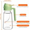 imageYARRAMATE 16oz470ml Glass Olive Oil Sprayer for Cooking with Stickers 2 in 1 Oil Dispenser for Kitchen Gadgets Food Grade Premium Spray Bottle for Salad Frying BBQ Pomelo172Pcs GreenWhite