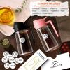imageYARRAMATE 16oz470ml Glass Olive Oil Sprayer for Cooking with Stickers 2 in 1 Oil Dispenser for Kitchen Gadgets Food Grade Premium Spray Bottle for Salad Frying BBQ Pomelo222Pcs BlackPink