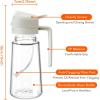 imageYARRAMATE 16oz470ml Glass Olive Oil Sprayer for Cooking with Stickers 2 in 1 Oil Dispenser for Kitchen Gadgets Food Grade Premium Spray Bottle for Salad Frying BBQ Pomelo011Pc Creamy White