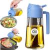 imageYARRAMATE 16oz470ml Glass Olive Oil Sprayer for Cooking with Stickers 2 in 1 Oil Dispenser for Kitchen Gadgets Food Grade Premium Spray Bottle for Salad Frying BBQ Pomelo101Pc SkyBlue