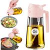 imageYARRAMATE 16oz470ml Glass Olive Oil Sprayer for Cooking with Stickers 2 in 1 Oil Dispenser for Kitchen Gadgets Food Grade Premium Spray Bottle for Salad Frying BBQ Pomelo121Pc PeachPink