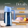 image:imageYARRAMATE 16oz470ml LightBlocking Dark Oil Sprayer for Cooking 2 in 1 Olive Oil Dispenser Bottle for Kitchen Premium Blue Glass Oil Bottle FoodGrade Oil Mister for Air Fryer BBQ Navy03Skyblue