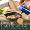 image:imageYARRAMATE 16oz470ml LightBlocking Dark Oil Sprayer for Cooking 2 in 1 Olive Oil Dispenser Bottle for Kitchen Premium Blue Glass Oil Bottle FoodGrade Oil Mister for Air Fryer BBQ Navy03Skyblue