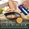 image:imageYARRAMATE 16oz470ml LightBlocking Dark Oil Sprayer for Cooking 2 in 1 Olive Oil Dispenser Bottle for Kitchen Premium Blue Glass Oil Bottle FoodGrade Oil Mister for Air Fryer BBQ Navy04Purple