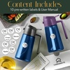 image:imageYARRAMATE 16oz470ml LightBlocking Dark Oil Sprayer for Cooking 2 in 1 Olive Oil Dispenser Bottle for Kitchen Premium Blue Glass Oil Bottle FoodGrade Oil Mister for Air Fryer BBQ Navy04Purple