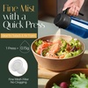 image:imageYARRAMATE 16oz470ml LightBlocking Dark Oil Sprayer for Cooking 2 in 1 Olive Oil Dispenser Bottle for Kitchen Premium Blue Glass Oil Bottle FoodGrade Oil Mister for Air Fryer BBQ Navy01Black
