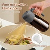 image:imageYARRAMATE 16oz470ml LightBlocking Dark Oil Sprayer for Cooking 2 in 1 Olive Oil Dispenser Bottle for Kitchen Premium Blue Glass Oil Bottle FoodGrade Oil Mister for Air Fryer BBQ BlackNavy1Pc Grey