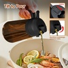 image:imageYARRAMATE 16oz470ml LightBlocking Dark Oil Sprayer for Cooking 2 in 1 Olive Oil Dispenser Bottle for Kitchen Premium Blue Glass Oil Bottle FoodGrade Oil Mister for Air Fryer BBQ BlackNavy2Pcs BlackWhite