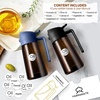 image:imageYARRAMATE 16oz470ml LightBlocking Dark Oil Sprayer for Cooking 2 in 1 Olive Oil Dispenser Bottle for Kitchen Premium Blue Glass Oil Bottle FoodGrade Oil Mister for Air Fryer BBQ BlackNavy2Pcs BlackNavy