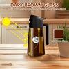 image:imageYARRAMATE 16oz470ml LightBlocking Dark Oil Sprayer for Cooking 2 in 1 Olive Oil Dispenser Bottle for Kitchen Premium Blue Glass Oil Bottle FoodGrade Oil Mister for Air Fryer BBQ BlackNavy1Pc Black