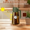image:imageYARRAMATE 16oz470ml LightBlocking Dark Oil Sprayer for Cooking 2 in 1 Olive Oil Dispenser Bottle for Kitchen Premium Blue Glass Oil Bottle FoodGrade Oil Mister for Air Fryer BBQ BlackNavy2Pcs BlackOliveGreen
