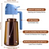 image:imageYARRAMATE 16oz470ml LightBlocking Dark Oil Sprayer for Cooking 2 in 1 Olive Oil Dispenser Bottle for Kitchen Premium Blue Glass Oil Bottle FoodGrade Oil Mister for Air Fryer BBQ BlackNavy1Pc SkyBlue