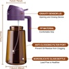 image:imageYARRAMATE 16oz470ml LightBlocking Dark Oil Sprayer for Cooking 2 in 1 Olive Oil Dispenser Bottle for Kitchen Premium Blue Glass Oil Bottle FoodGrade Oil Mister for Air Fryer BBQ BlackNavy1Pc Purple