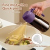 image:imageYARRAMATE 16oz470ml LightBlocking Dark Oil Sprayer for Cooking 2 in 1 Olive Oil Dispenser Bottle for Kitchen Premium Blue Glass Oil Bottle FoodGrade Oil Mister for Air Fryer BBQ BlackNavy1Pc Purple