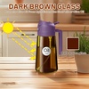 image:imageYARRAMATE 16oz470ml LightBlocking Dark Oil Sprayer for Cooking 2 in 1 Olive Oil Dispenser Bottle for Kitchen Premium Blue Glass Oil Bottle FoodGrade Oil Mister for Air Fryer BBQ BlackNavy2Pcs BlackPurple