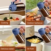 image:imageYARRAMATE 16oz470ml LightBlocking Dark Oil Sprayer for Cooking 2 in 1 Olive Oil Dispenser Bottle for Kitchen Premium Blue Glass Oil Bottle FoodGrade Oil Mister for Air Fryer BBQ BlackNavy1Pc Navy
