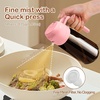 image:imageYARRAMATE 16oz470ml LightBlocking Dark Oil Sprayer for Cooking 2 in 1 Olive Oil Dispenser Bottle for Kitchen Premium Blue Glass Oil Bottle FoodGrade Oil Mister for Air Fryer BBQ BlackNavy2Pcs PinkBlack