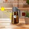 image:imageYARRAMATE 16oz470ml LightBlocking Dark Oil Sprayer for Cooking 2 in 1 Olive Oil Dispenser Bottle for Kitchen Premium Blue Glass Oil Bottle FoodGrade Oil Mister for Air Fryer BBQ BlackNavy1Pc Grey
