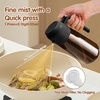 image:imageYARRAMATE 16oz470ml LightBlocking Dark Oil Sprayer for Cooking 2 in 1 Olive Oil Dispenser Bottle for Kitchen Premium Blue Glass Oil Bottle FoodGrade Oil Mister for Air Fryer BBQ BlackNavy2Pcs BlackWhite