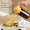 image:imageYARRAMATE 16oz470ml LightBlocking Dark Oil Sprayer for Cooking 2 in 1 Olive Oil Dispenser Bottle for Kitchen Premium Blue Glass Oil Bottle FoodGrade Oil Mister for Air Fryer BBQ BlackNavy1Pc Orange