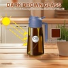 image:imageYARRAMATE 16oz470ml LightBlocking Dark Oil Sprayer for Cooking 2 in 1 Olive Oil Dispenser Bottle for Kitchen Premium Blue Glass Oil Bottle FoodGrade Oil Mister for Air Fryer BBQ BlackNavy1Pc Navy