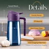 image:imageYARRAMATE 16oz470ml LightBlocking Dark Oil Sprayer for Cooking 2 in 1 Olive Oil Dispenser Bottle for Kitchen Premium Blue Glass Oil Bottle FoodGrade Oil Mister for Air Fryer BBQ BlackNavy04Purple