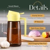 image:imageYARRAMATE 16oz470ml LightBlocking Dark Oil Sprayer for Cooking 2 in 1 Olive Oil Dispenser Bottle for Kitchen Premium Blue Glass Oil Bottle FoodGrade Oil Mister for Air Fryer BBQ BlackNavy1Pc Pomelo