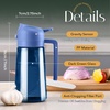 image:imageYARRAMATE 16oz470ml LightBlocking Dark Oil Sprayer for Cooking 2 in 1 Olive Oil Dispenser Bottle for Kitchen Premium Blue Glass Oil Bottle FoodGrade Oil Mister for Air Fryer BBQ BlackNavy02Navy