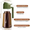 image:imageYARRAMATE 16oz470ml LightBlocking Dark Oil Sprayer for Cooking 2 in 1 Olive Oil Dispenser Bottle for Kitchen Premium Blue Glass Oil Bottle FoodGrade Oil Mister for Air Fryer BBQ BlackNavy1Pc OliveGreen