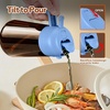 image:imageYARRAMATE 16oz470ml LightBlocking Dark Oil Sprayer for Cooking 2 in 1 Olive Oil Dispenser Bottle for Kitchen Premium Blue Glass Oil Bottle FoodGrade Oil Mister for Air Fryer BBQ BlackNavy1Pc SkyBlue