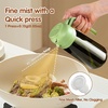 image:imageYARRAMATE 16oz470ml LightBlocking Dark Oil Sprayer for Cooking 2 in 1 Olive Oil Dispenser Bottle for KitchenDark Green Glass Oil Bottle FoodGrade Oil Mister for Air Fryer BBQ LotusRootPink202Pcs GreenWhite