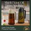 image:imageYARRAMATE 16oz470ml LightBlocking Dark Oil Sprayer for Cooking 2 in 1 Olive Oil Dispenser Bottle for KitchenDark Green Glass Oil Bottle FoodGrade Oil Mister for Air Fryer BBQ LotusRootPink13LotusRootPink