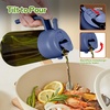 image:imageYARRAMATE 16oz470ml LightBlocking Dark Oil Sprayer for Cooking 2 in 1 Olive Oil Dispenser Bottle for KitchenDark Green Glass Oil Bottle FoodGrade Oil Mister for Air Fryer BBQ LotusRootPink192Pcs BlackNavy