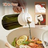 image:imageYARRAMATE 16oz470ml LightBlocking Dark Oil Sprayer for Cooking 2 in 1 Olive Oil Dispenser Bottle for KitchenDark Green Glass Oil Bottle FoodGrade Oil Mister for Air Fryer BBQ LotusRootPink212Pcs WhiteOrange