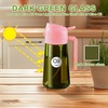 image:imageYARRAMATE 16oz470ml LightBlocking Dark Oil Sprayer for Cooking 2 in 1 Olive Oil Dispenser Bottle for KitchenDark Green Glass Oil Bottle FoodGrade Oil Mister for Air Fryer BBQ LotusRootPink07Pink