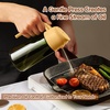 image:imageYARRAMATE 16oz470ml LightBlocking Dark Oil Sprayer for Cooking 2 in 1 Olive Oil Dispenser Bottle for KitchenDark Green Glass Oil Bottle FoodGrade Oil Mister for Air Fryer BBQ LotusRootPink04Orange