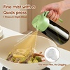 image:imageYARRAMATE 16oz470ml LightBlocking Dark Oil Sprayer for Cooking 2 in 1 Olive Oil Dispenser Bottle for KitchenDark Green Glass Oil Bottle FoodGrade Oil Mister for Air Fryer BBQ LotusRootPink02Green