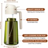 image:imageYARRAMATE 16oz470ml LightBlocking Dark Oil Sprayer for Cooking 2 in 1 Olive Oil Dispenser Bottle for KitchenDark Green Glass Oil Bottle FoodGrade Oil Mister for Air Fryer BBQ LotusRootPink03White