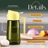 image:imageYARRAMATE 16oz470ml LightBlocking Dark Oil Sprayer for Cooking 2 in 1 Olive Oil Dispenser Bottle for KitchenDark Green Glass Oil Bottle FoodGrade Oil Mister for Air Fryer BBQ LotusRootPink11Pomelo