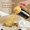 image:imageYARRAMATE 16oz470ml LightBlocking Dark Oil Sprayer for Cooking 2 in 1 Olive Oil Dispenser Bottle for KitchenDark Green Glass Oil Bottle FoodGrade Oil Mister for Air Fryer BBQ LotusRootPink04Orange