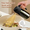 image:imageYARRAMATE 16oz470ml LightBlocking Dark Oil Sprayer for Cooking 2 in 1 Olive Oil Dispenser Bottle for KitchenDark Green Glass Oil Bottle FoodGrade Oil Mister for Air Fryer BBQ LotusRootPink01Black